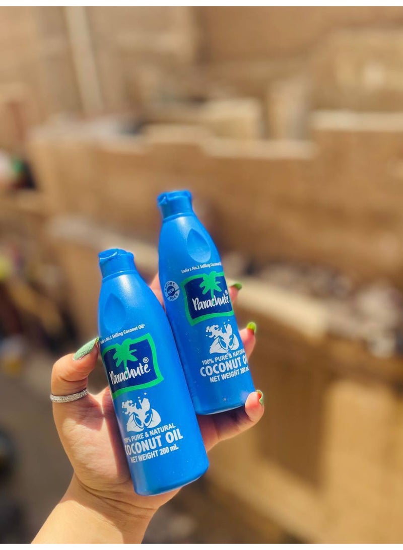 باراشوت زيت براشوت الهندي الأصلي 200 مل – Parachute 100% Pure Coconut Oil  زيت جوز هند نقي للشعر  ترطيب عميق وتطويل وتكثيف  مناسب للأطفال - Image 5